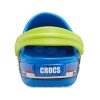 Crocs (PS) Roligt mönster, platt klack, sportblå sandaler 207074-4JL