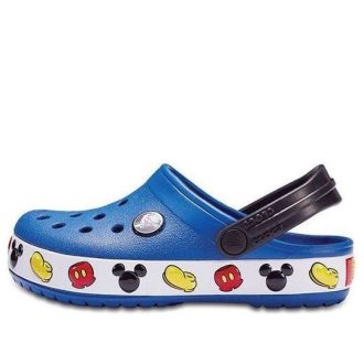 Crocs (PS) Small Crocs Mickey Cozy halkfria sportblå sandaler 204992-4GX