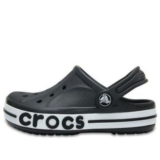 Crocs (PS) Small Crocs Outdoor Platt Klack Strandsport Svart Vit Sandaler ”Svart Vit” 205100-001 Crocs (PS) Small Crocs Outdoor Platt Klack Strandsport Svart Vit Sandaler ”Svart Vit” 205100-001