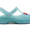 Crocs (PS) Small Crocs utomhus platt klack sport isblå sandaler 205534-4O9