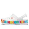 Crocs Rainbow Outdoor Beach Sports Big Boys White Sandaler 207007-100 Crocs Rainbow Outdoor Beach Sports Big Boys White Sandaler 207007-100
