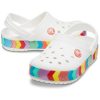 Crocs Rainbow Outdoor Beach Sports Big Boys White Sandaler 207007-100 Crocs Rainbow Outdoor Beach Sports Big Boys White Sandaler 207007-100