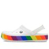 Crocs Rainbow White Sandaler 206361-94S