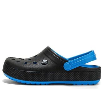 Crocs slitstarka lättviktsmysiga sport unisex svart blå sandaler ”Black Blue” 205237-49S