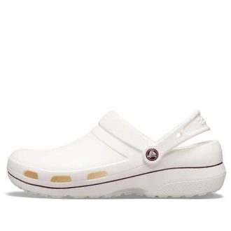 Crocs slitstarka mysiga sport unisex vita bruna sandaler ”White Brown” 205883-0FW