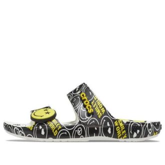 Crocs SmileyWorld x Classic Sandal ”Black White” 207207-94S