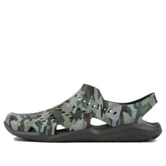 Crocs Swiftwater Camo Wave Sandals ”Green Brown” 206010-97G