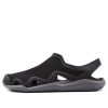 Crocs Swiftwater Wave Sandal Flats ”Black Grey” 205701-0DD