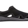 Crocs Swiftwater Wave Sandal Flats ”Black Grey” 205701-0DD