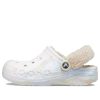 Crocs (WMNS) Baya Fodrad Fuzz Strap Marmorerad träsko ”White Multi” 209241