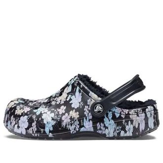 Crocs (WMNS) Baya-fodrade träskor ”Black White” 205975-0CV