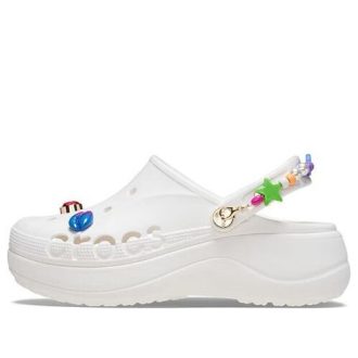 Crocs (WMNS) Baya Midsummer Platform Clogs ”White Pink” 210091-1LI