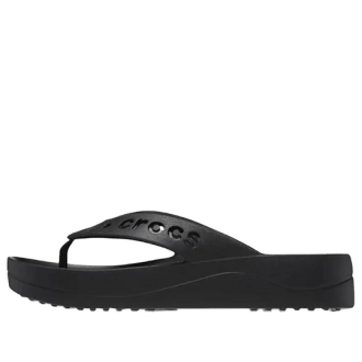 Crocs (WMNS) Baya Platform Cut Out Detail Flip Flops ”Black” 208395-001