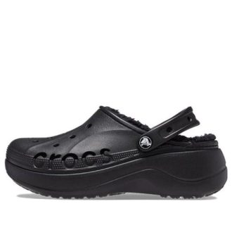 Crocs (WMNS) Baya Platform Fodrade Clog Sandaler ”Svarta” 208708-001