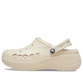 Crocs (WMNS) Baya plattformsfodrad träsko ”Beige” 208708-11S