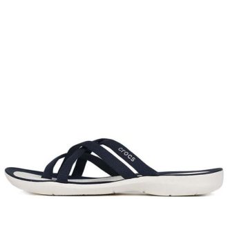 Crocs (WMNS) Beach & Pool Slides Tofflor ”Dark Blue White” 205479-462