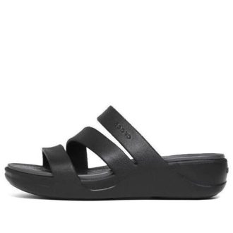 Crocs (WMNS) Boca Strappy Wedge Sandals ”Black” 207434-001