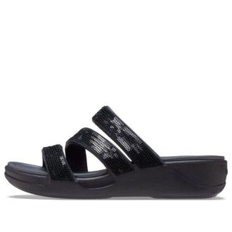 Crocs (WMNS) Boca Strappy Wedge Sandals ”Black” 207645-001