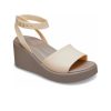 Crocs (WMNS) Brooklyn Ankel Strap Wedge Sandaler ”Cream White Brown” 209406-2DS