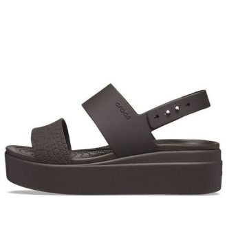 Crocs (WMNS) Brooklyn Croco Low Espresso Sandal ”Brown” 208585-206