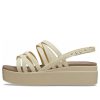 Crocs (WMNS) Brooklyn Strappy Low Wedge ”Bone” 206751-2Y2