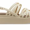 Crocs (WMNS) Brooklyn Strappy Low Wedge ”Bone” 206751-2Y2