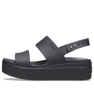 Crocs (WMNS) Brooklyn tjock sula Casual svarta sandaler 206453-060