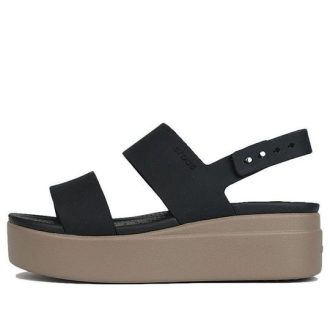 Crocs (WMNS) Brooklyn tjock sula svarta sandaler ”Black” 206453-07H