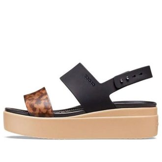 Crocs (WMNS) Brooklyn Tort Low Wedge ”Black Brown” 207864-0C4
