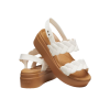 Crocs (WMNS) Brooklyn Woven Wedge Sandaler ”White Brown” 209977-0WV