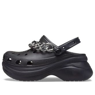 Crocs (WMNS) Classic Clog Retro Sandaler Svart Silver 206662-067