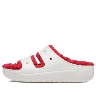 Crocs (WMNS) Classic Cozzzy Holiday Sweater Sandal ”White Red” 209227-90H Crocs (WMNS) Classic Cozzzy Holiday Sweater Sandal ”White Red” 209227-90H
