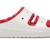 Crocs (WMNS) Classic Cozzzy Holiday Sweater Sandal ”White Red” 209227-90H