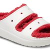 Crocs (WMNS) Classic Cozzzy Holiday Sweater Sandal ”White Red” 209227-90H