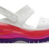 Crocs (WMNS) Classic Mega Crush Sandal ”White Red Purple” 207989-94S