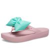 Crocs (WMNS) Classic Platform Bow Flip Flops ”Pink Teal” 210182-606
