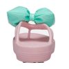 Crocs (WMNS) Classic Platform Bow Flip Flops ”Pink Teal” 210182-606