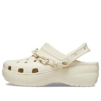 Crocs (WMNS) Classic Platform Chain Clogs ”Bone” 209022-2Y2
