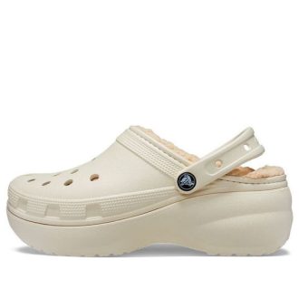 Crocs (WMNS) Classic Platform Fodrad Clog ”Bone” 207938-2Y2