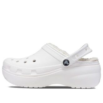 Crocs (WMNS) Classic Platform Fodrade träskor ”Vita” 207938-100