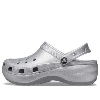 Crocs (WMNS) Classic Platform Glitter Clog ”Silver” 207241-040