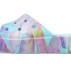 Crocs (WMNS) Classic Platform Palm Print Slide ”Blue Multi-Color” 208607-4NQ