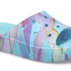 Crocs (WMNS) Classic Platform Palm Print Slide ”Blue Multi-Color” 208607-4NQ