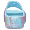 Crocs (WMNS) Classic Platform Palm Print Slide ”Blue Multi-Color” 208607-4NQ