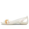 Crocs (WMNS) II Flat White Orange Sandaler 204912-12U