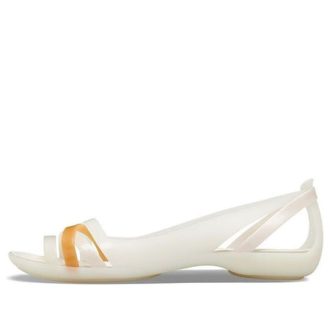 Crocs (WMNS) II Flat White Orange Sandaler 204912-12U