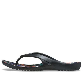 Crocs (WMNS) Kadee 2 tryckt flip-minimalistisk casual flip-flops svart 206866-001