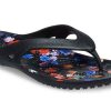 Crocs (WMNS) Kadee 2 tryckt flip-minimalistisk casual flip-flops svart 206866-001