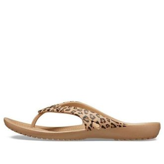 Crocs (WMNS) Kadee ll flip-flops med leopardtryck Brun 206398-98R