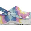 Crocs (WMNS) Klassiska clog clouds Tie Dye Utskrift Lättviktsmysiga sportsandaler Rosa Blå 207151-94S Crocs (WMNS) Klassiska clog clouds Tie Dye Utskrift Lättviktsmysiga sportsandaler Rosa Blå 207151-94S